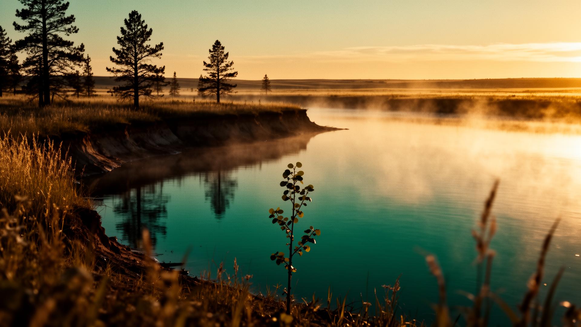 Burke Lake Revitalization Project — native plantings and restored shoreline