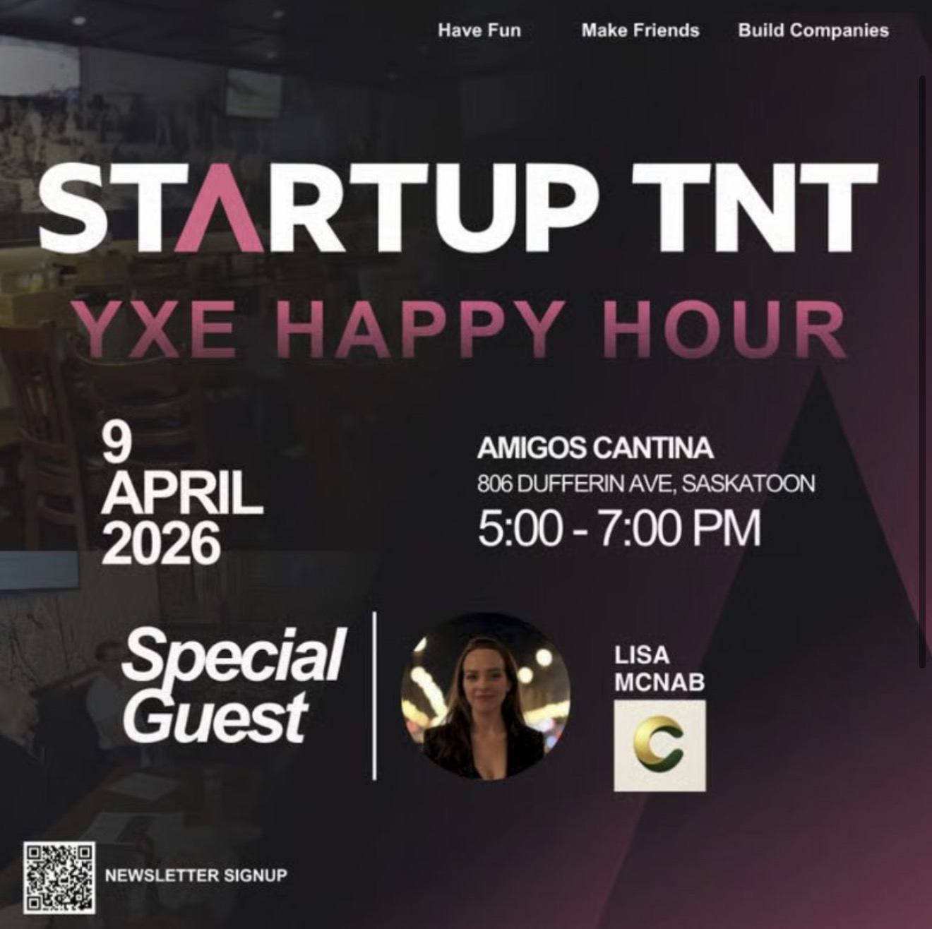 Startup TNT — YXE Happy Hour